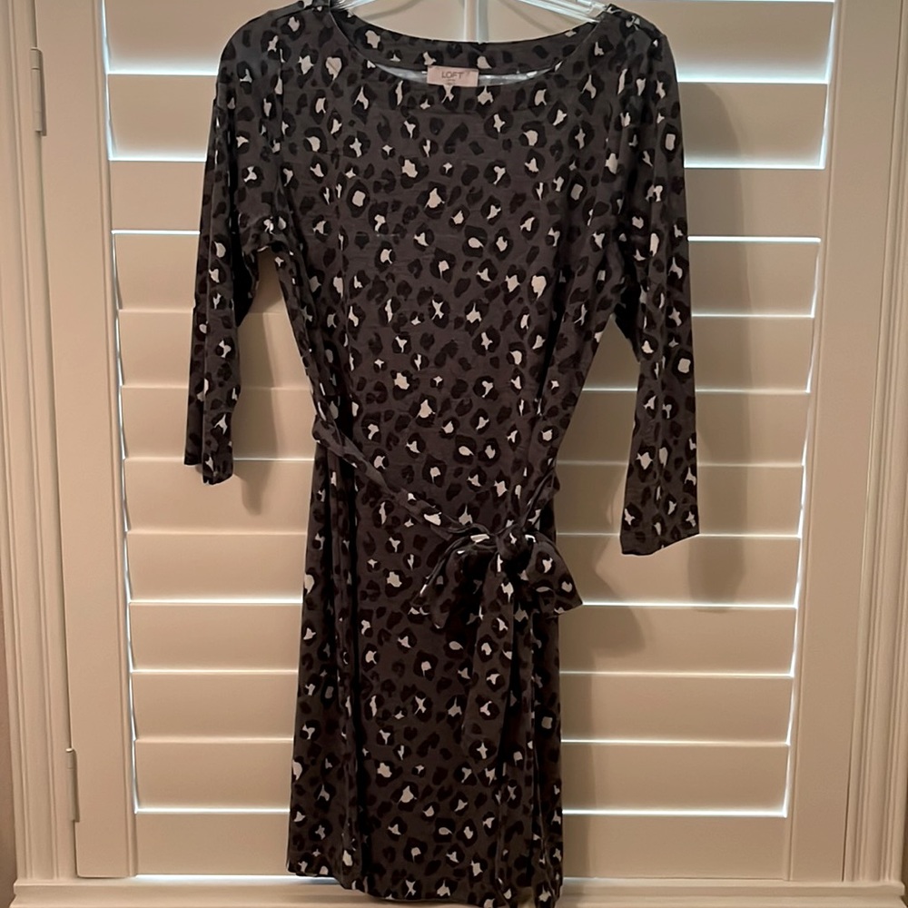 Loft Outlet MP Animal Print Dress with Belt